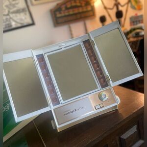 Vintage Deadstock Clairesse True-to-Light 3 makeup mirror